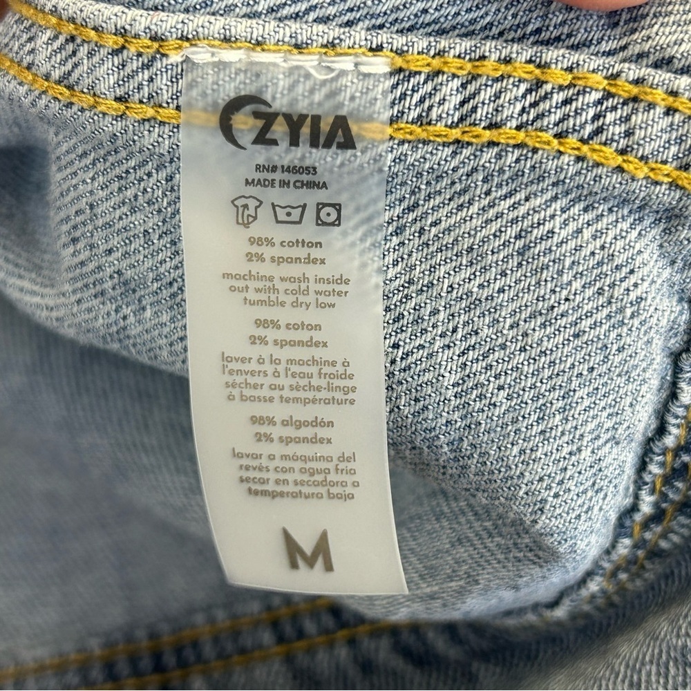 Outdoor Spring Fall Classic ZYIA M Blue Denim Jacket Cotton Athleisure Normcore - Picture 10 of 15